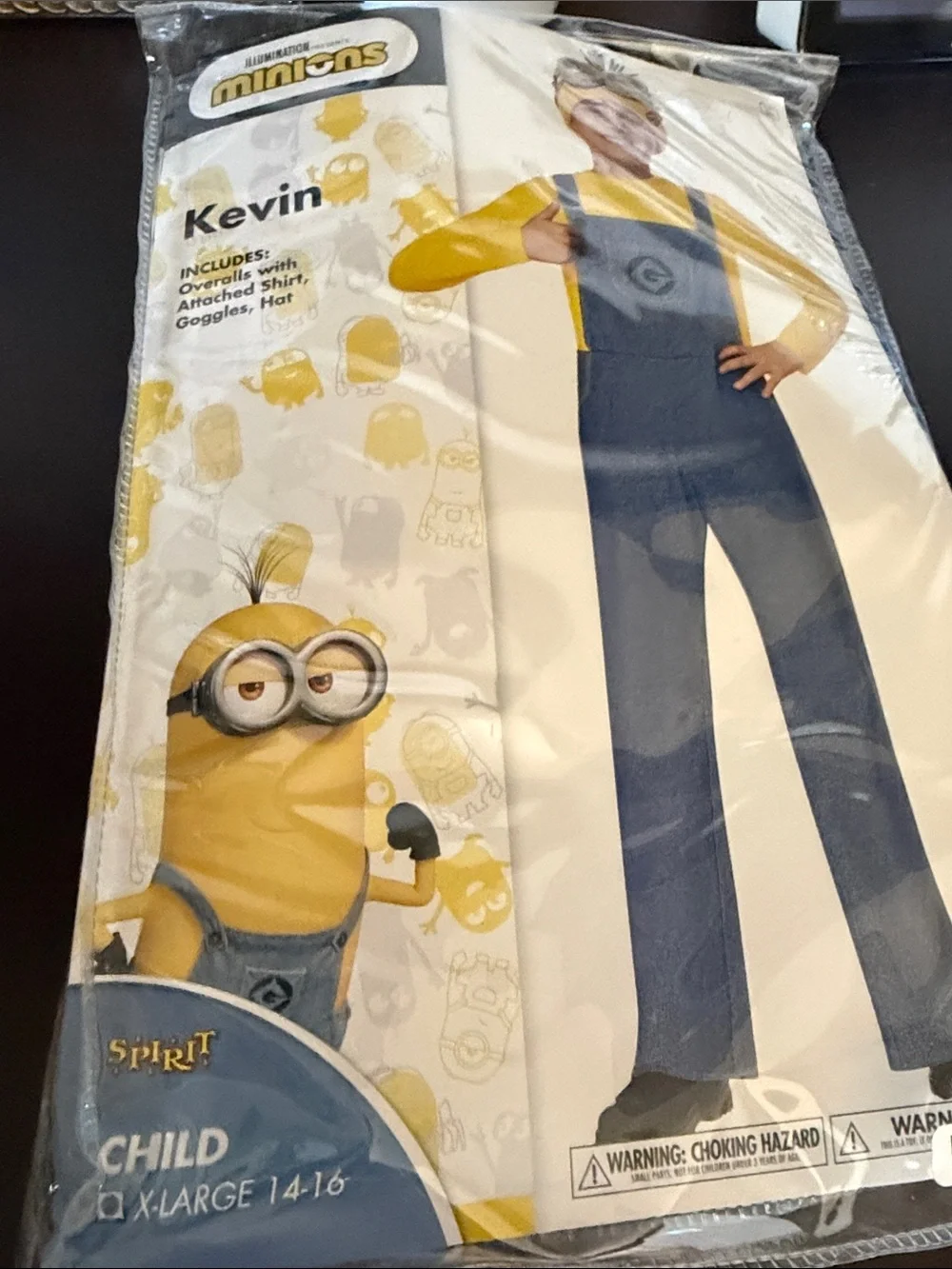 Kids Kevin Minion Costume - Yellow & Blue, Includes Goggles and Hat